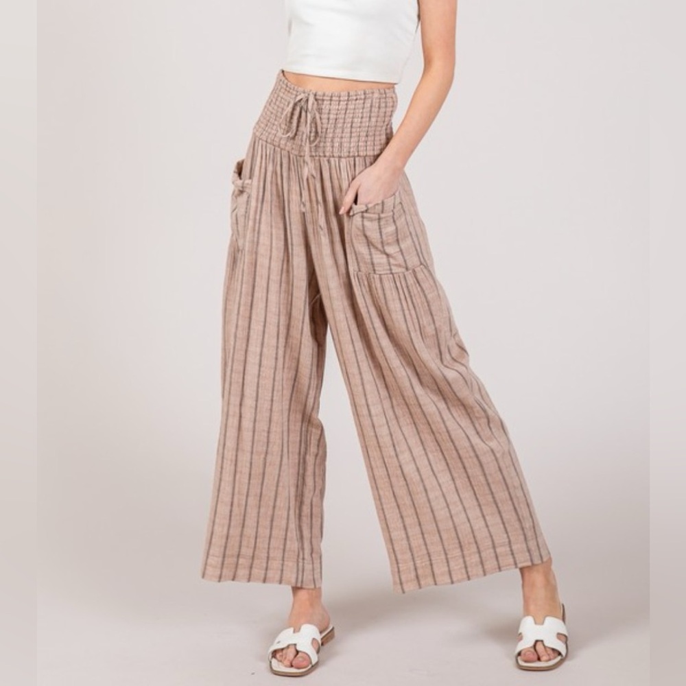 SAGE + FIG Cotton Gauze Wash Stripe Pants